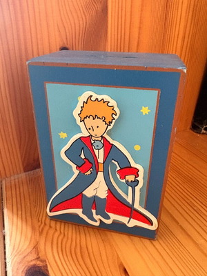 Wooden handmade children's piggy bank with the Little Prince new