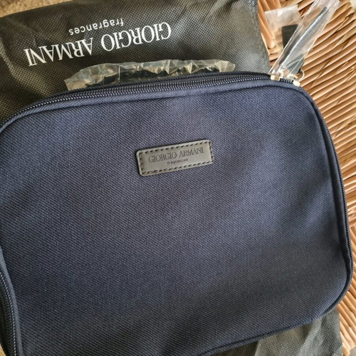 Giorgio Armani Blue Travel Pouch new with dust bag