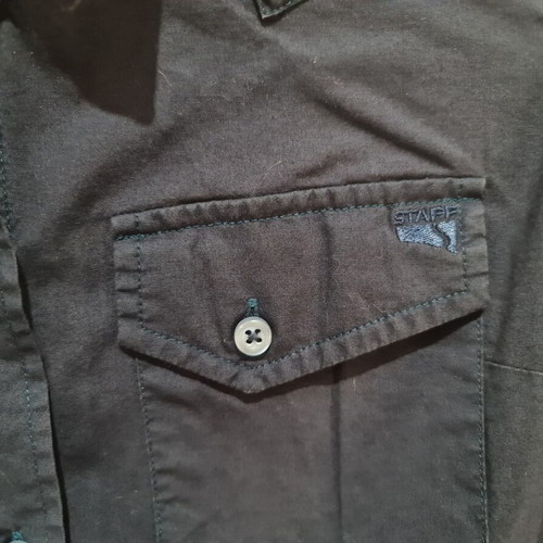 Staff blue women's shirt, like new, slim fit cotton with elasticity