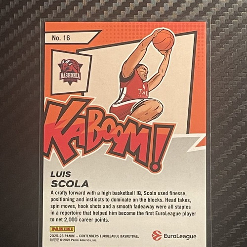 Luis Scola Gold Kaboom! Euroleague 2025-26 card like new