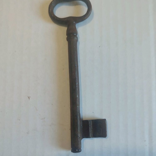 Door key used, old iron, 15 cm length