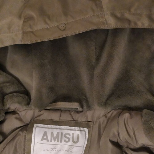 Hooded jacket size 34 like new, khaki