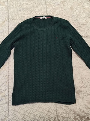 Cotton women's long-sleeve blouse Tommy Hilfiger used, cypress green