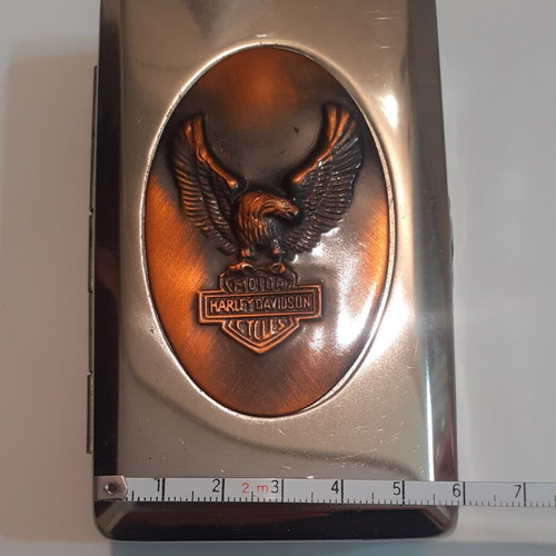 Harley Davidson case used for cigarettes and card holder
