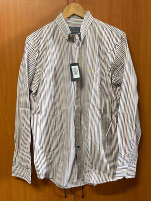 The Bostonians striped long-sleeve cotton shirt size M new