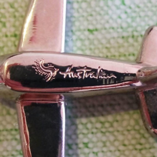 Australian Airlines Airplane Keychain vintage, like new