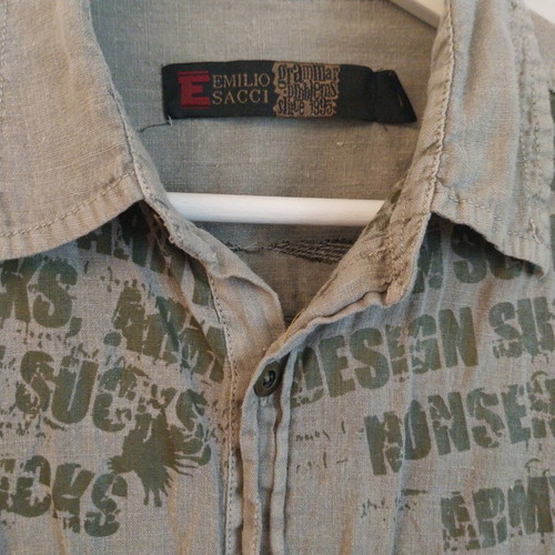 Emilio Sacci men's shirt size L, like new, khaki