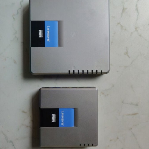 Linksys IP telephony set used, SPA9000, SPA400, SPA922