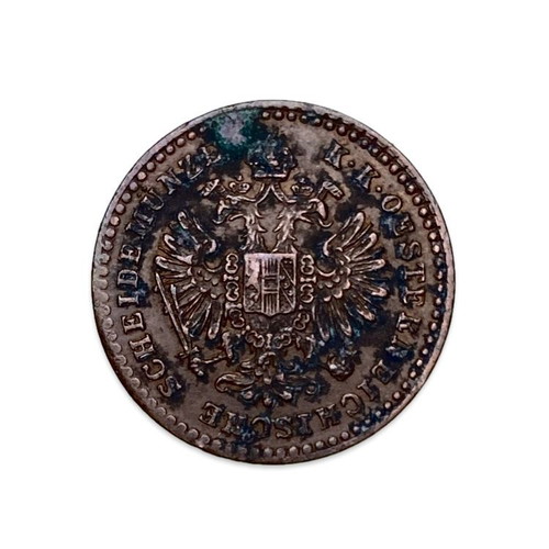Austria 1885 5/10 Kreuzer coin used