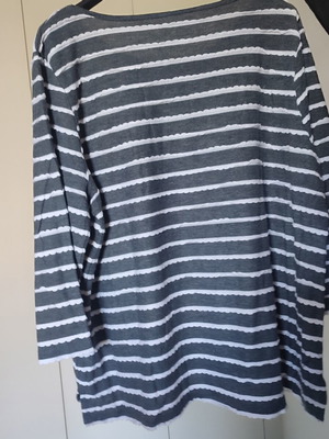 Μπλούζα ριγέ H&M σαν καινούργιο, μέγεθος M, γκρι και τιρκουάζ