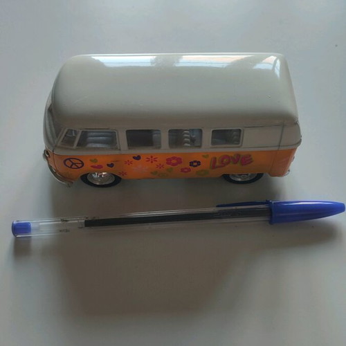 Volkswagen collectible miniature in hippie style like new