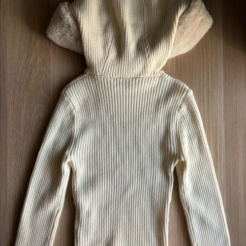 Zara crop sweater women's beige size M new