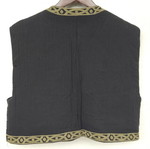 Zara boho vest black with gold embroidery, size S