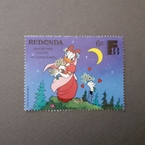 Redonda Walt Disney Characters Kalevala 1988 stamp set, 6 pieces