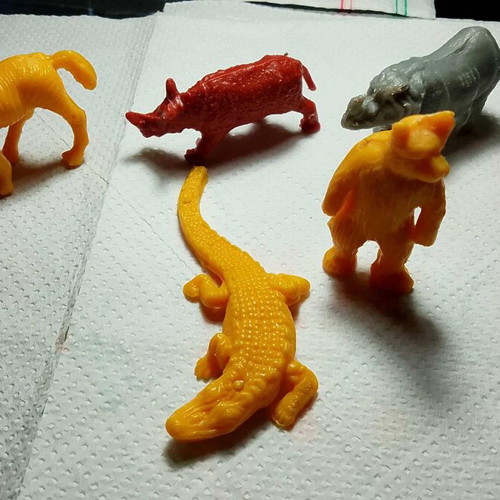 Biokonto 1980 miniature figures, 9 rare collectible, like new