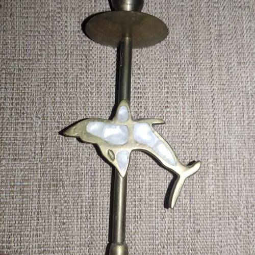 Candlestick with dolphin used