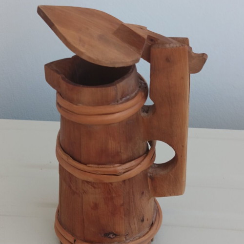 Wooden traditional handmade vessel like new
