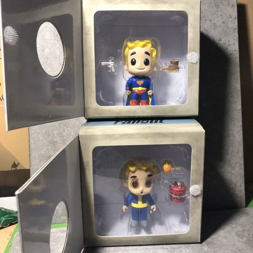 Funko Fallout Vault Boy Toughness and Pyromaniac figures, new