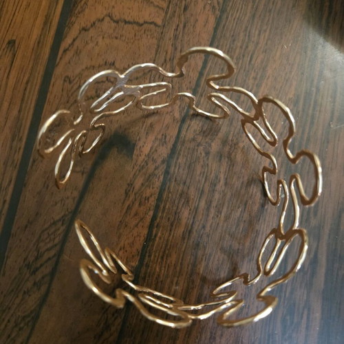Ancient Greek bracelet new gold-colored stainless steel