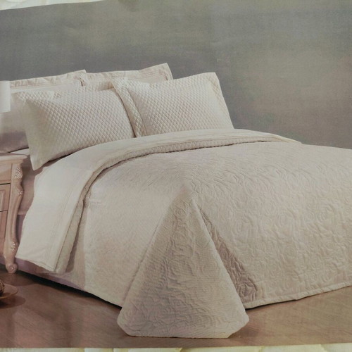 Ivory quilted wedding bedspread new by ΡΥΘΜΟΣ 2.30×2.50 m