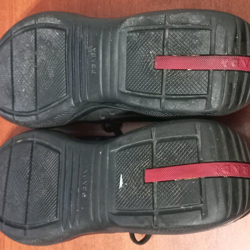 Prada American Cup Sneakers like new, size 43-44, black leather and fabric