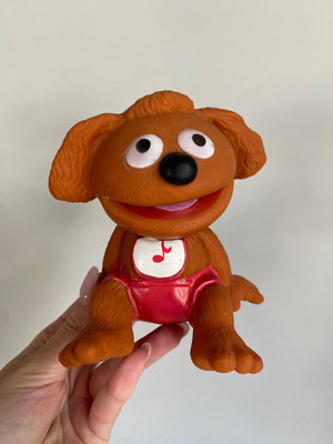 Baby Rowlf the Dog vintage squeeze toy used