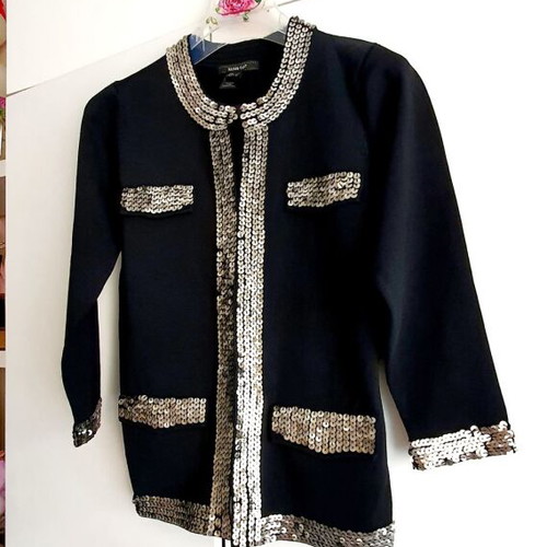 Mango suit cardigan new with sequins, size S