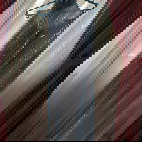 Mix & Match dress like new, midi, light blue with sequins