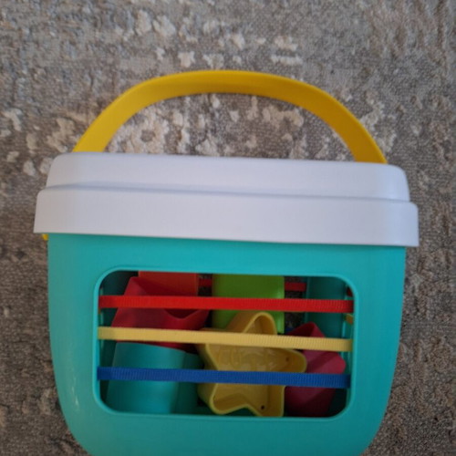 Bucket Shape Sorter set used, 8 blocks with all shapes