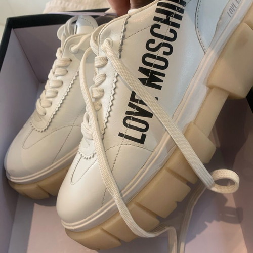 Moschino sneakers size 41, white, authentic