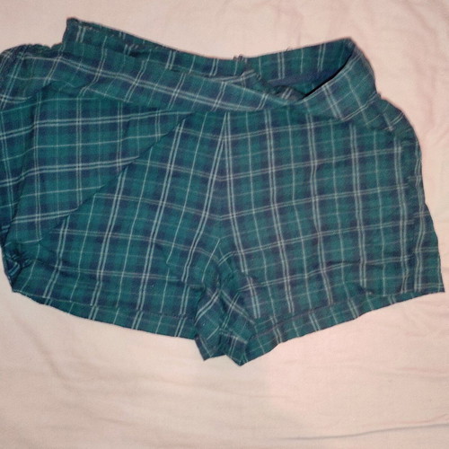 Pull&Bear checked skort S like new, green blue