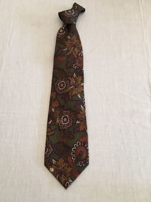 Vintage Italian silk tie used, multicolored