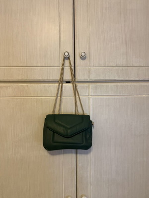 Women's shoulder bag, cypress green