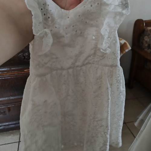 Girl's dress like new, size 116 cm, white