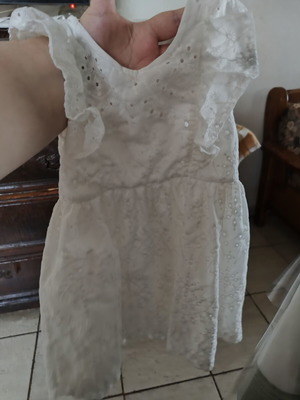 Girl's dress like new, size 116 cm, white