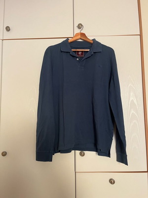 Beverly Hills Polo Club long-sleeve men's polo shirt used, size XL, blue