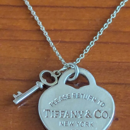 Tiffany & Co heart pendant necklaces, sterling silver 925