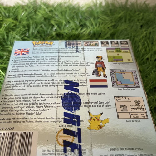 Pokémon Silver Version Game Boy Color used, complete with accessories