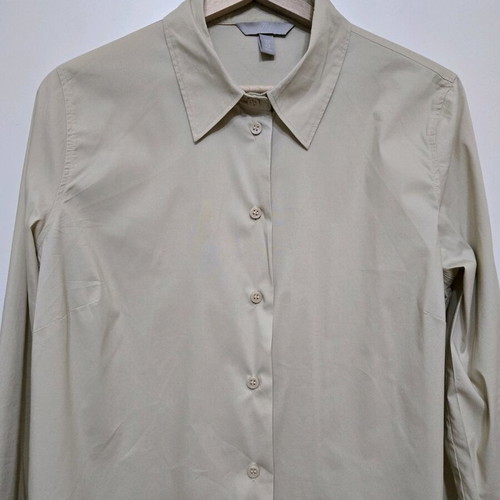 H&M shirt new, poplin, beige, size medium