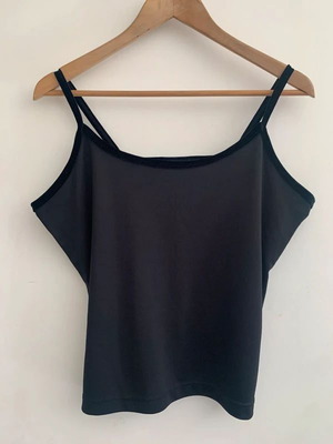 Black top L/XL with velvet trim