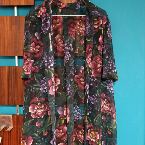 Vintage floral see through shirt like new, multicolor, size L