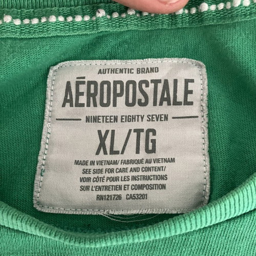 Aeropostale short-sleeve T-shirt XL like new, green, 100% cotton