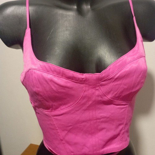 Zara bustier top new, pink, adjustable straps and back, size L