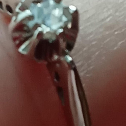 Monopetro 14K white gold ring like new with diamond