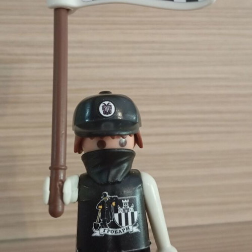 Playmobil PAOK Fan Figure like new with team flag