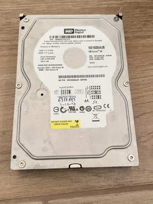 Western Digital HDD IDE 160GB used, 100% health