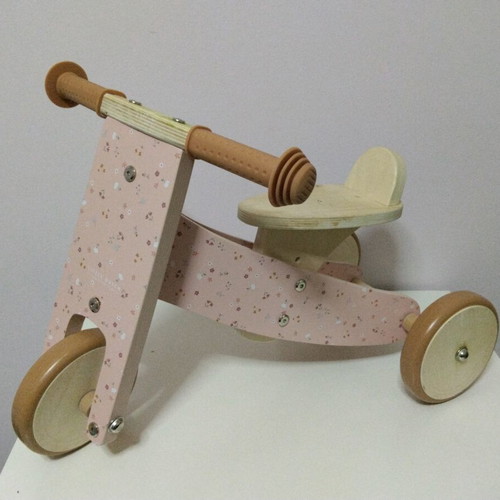 Little Dutch tricycle like new, pink wooden bike for 12+ months