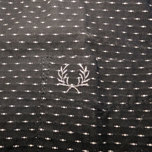 Fred Perry women's shirt like new, black with white pattern, size 38