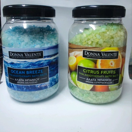 Donna Valente Bath Salts 1000gr new, four scents