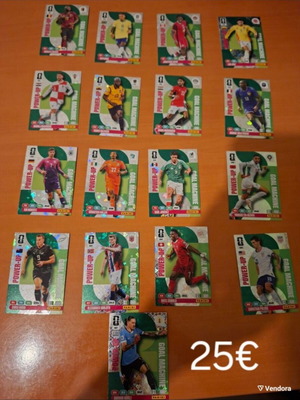 Panini football cards with protective sleeves
